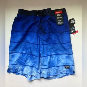 Speedo Men's Blue 4 way comfort stretch hydro square leg Medium